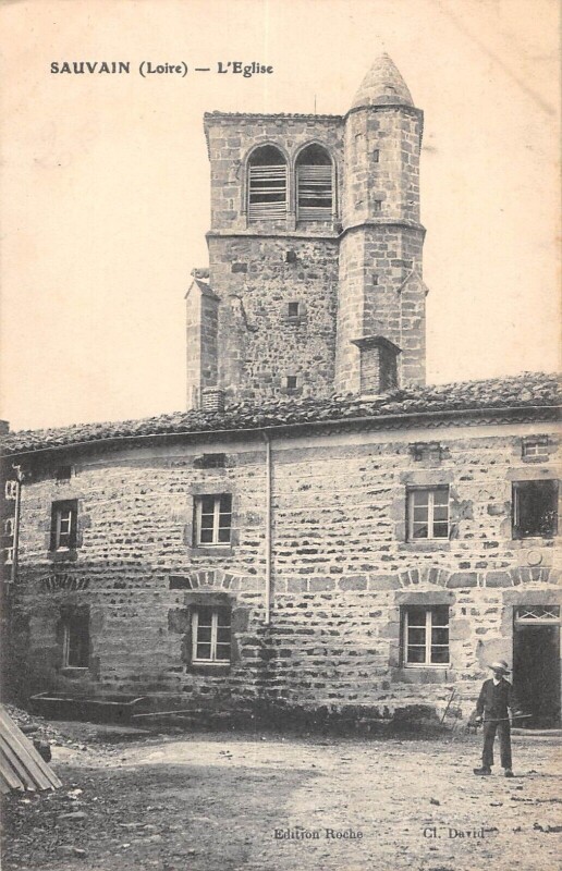 Carte postale ancienne Sauvain L'Eglise à Sauvain