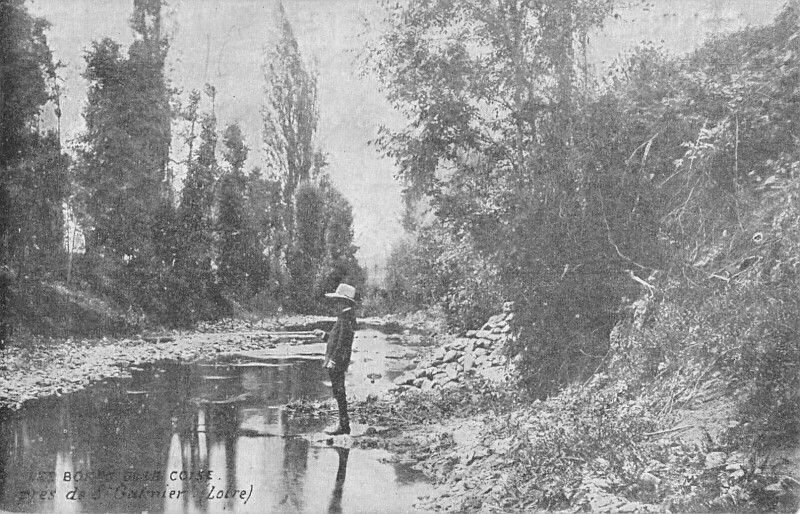 Carte postale ancienne Bords De La Coise Pres De Saint Galmier à Saint-Galmier