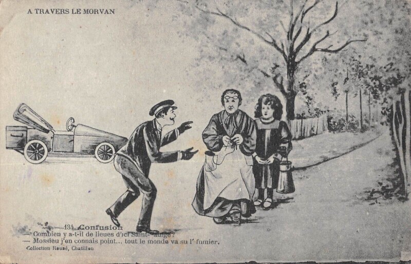 Carte postale ancienne A Travers Le Morvan Confusion