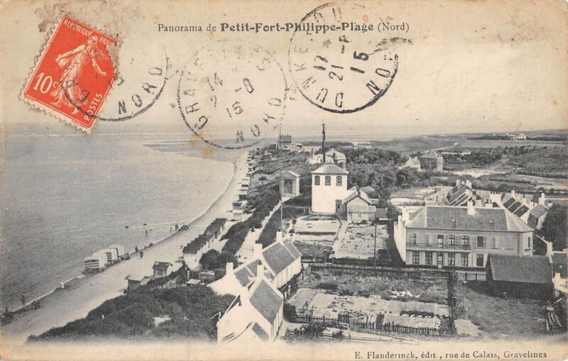 Carte postale ancienne Panorama Du Petit Port Philippe Plage Nord