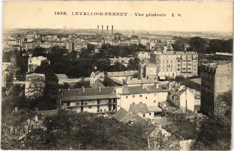 Carte postale ancienne Levallois vue generale