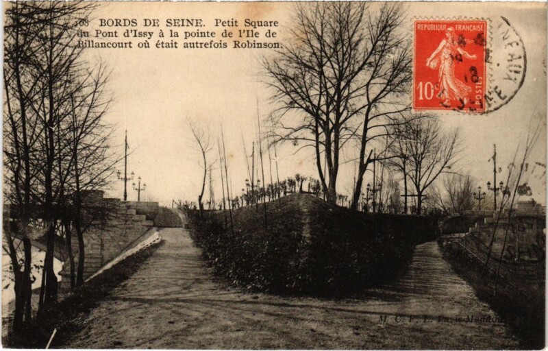Carte postale ancienne Issy les Moulineaux Bords de la Seine à Issy-les-Moulineaux