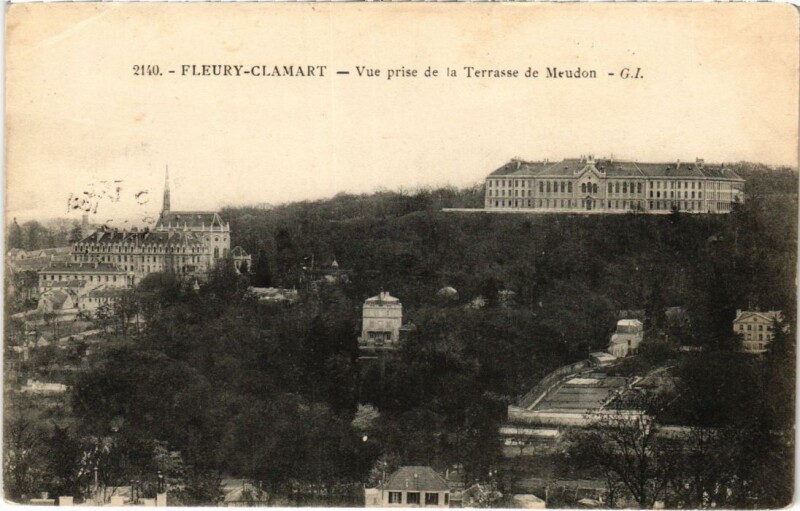 Carte postale ancienne Clamart vue prise de la Terrasse de Meudon à Clamart