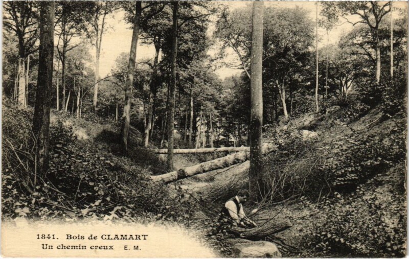 Carte postale ancienne Clamart Un chemin creux à Clamart