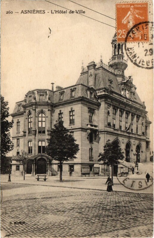 Carte postale ancienne Asnieres Hotel de Ville