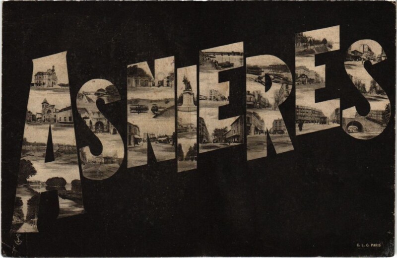 Carte postale ancienne Asnieres souvenir