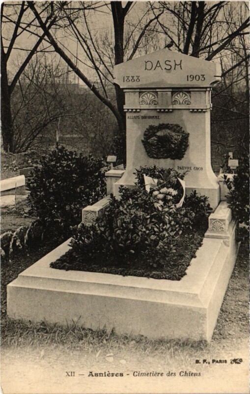 Carte postale ancienne Asnieres Cimetiere des Chiens