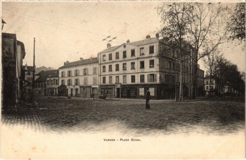 Carte postale ancienne Vanves Place Duval à Vanves