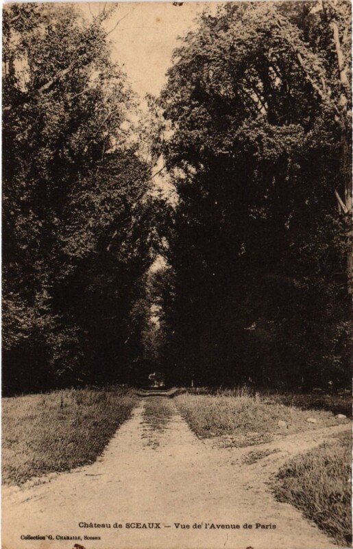 Carte postale ancienne Chateau de Sceaux vue de l'Avenue de Paris à Sceaux