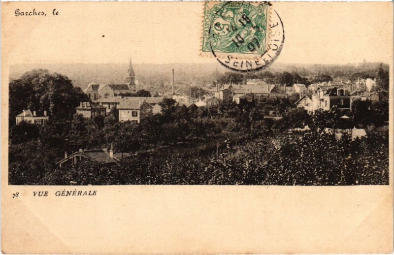 Carte postale ancienne Garches Vue generale à Garches