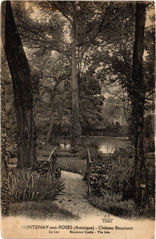Carte postale ancienne Fontenay aux Roses Chateau Boucicaut Le Lac à Fontenay-aux-Roses