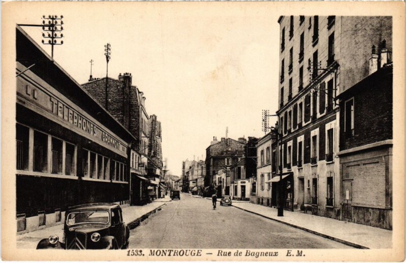 Carte postale ancienne Montrouge Rue de Bagneux à Bagneux
