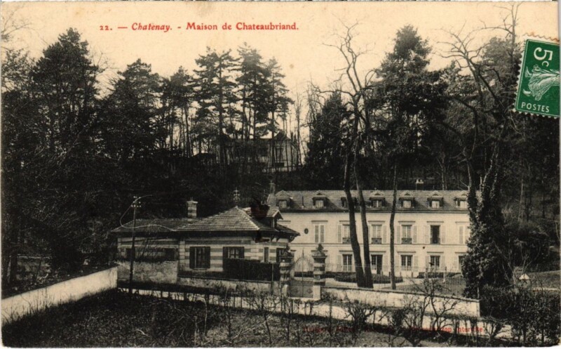 Carte postale ancienne Chatenay Maison de Chateaubriand