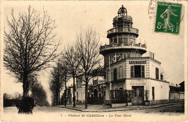 Carte postale ancienne Plateau de Chatillon Tour Biret