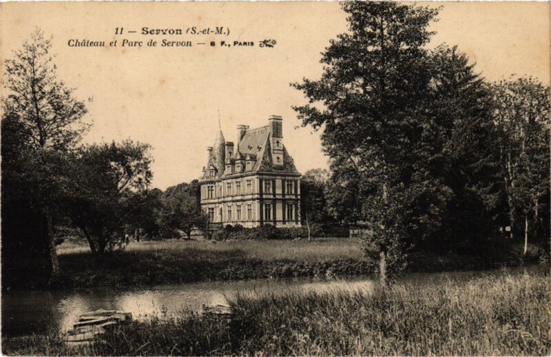 Carte postale ancienne Servon Chateau et Parc France à Servon