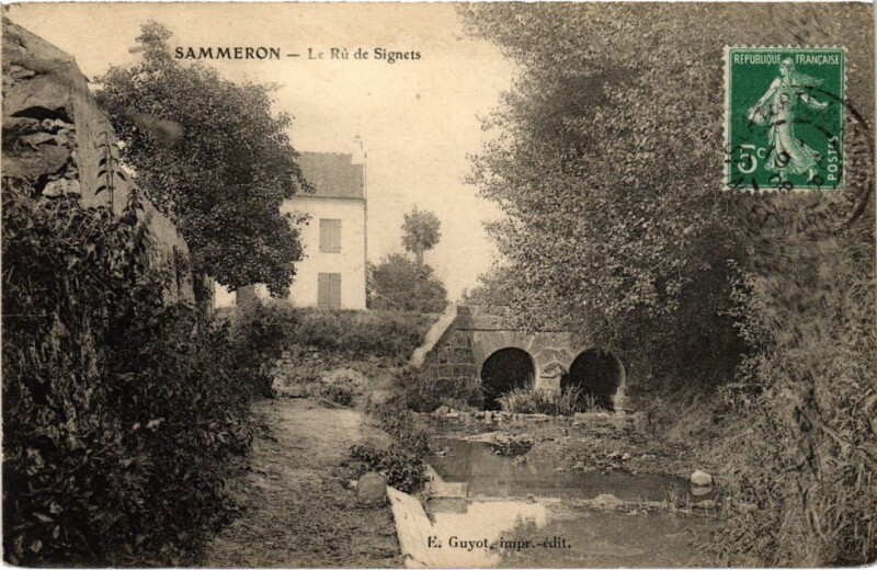 Carte postale ancienne Sammeron Le Ru de Signets France à Sammeron
