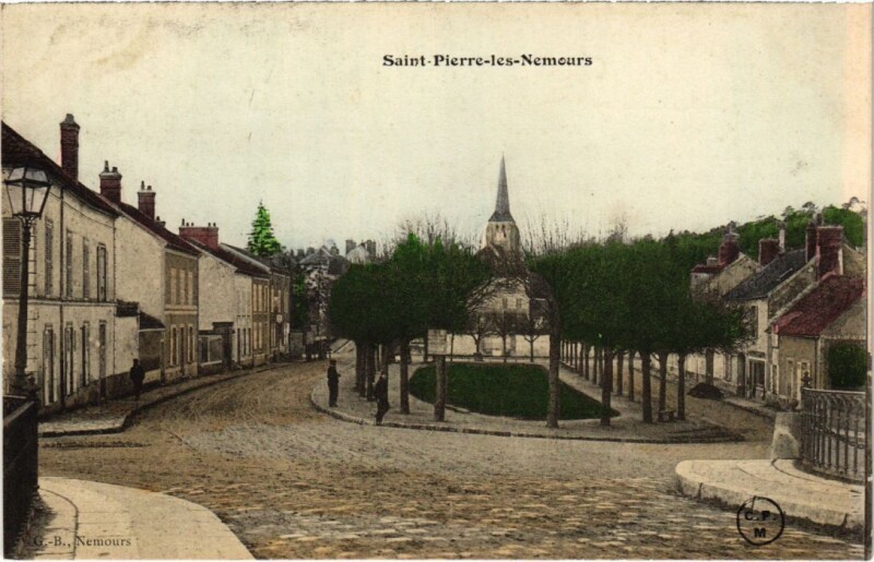 Carte postale ancienne St.Pierre les Nemours La Rue France à Nemours