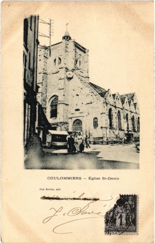 Carte postale ancienne Coulommiers Eglise Saint-Denis France à Coulommiers