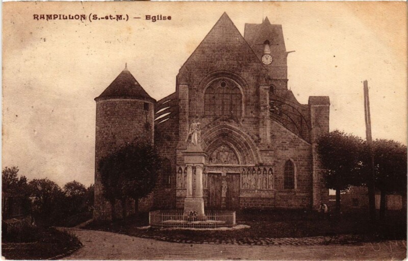 Carte postale ancienne Rampillon Eglise France à Rampillon