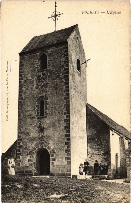Carte postale ancienne Poligny L'Eglise France à Poligny