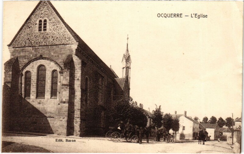 Carte postale ancienne Ocquerre L'Eglise France à Ocquerre