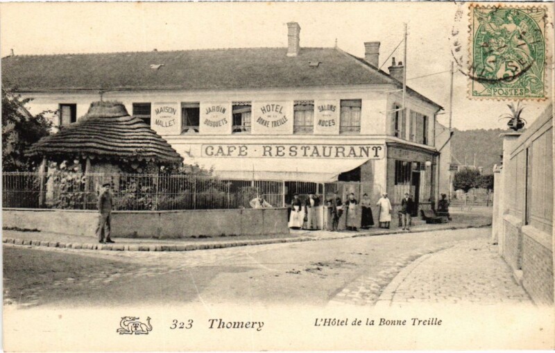 Carte postale ancienne Thomery L'Hotel de la Bonne Treille France à Thomery