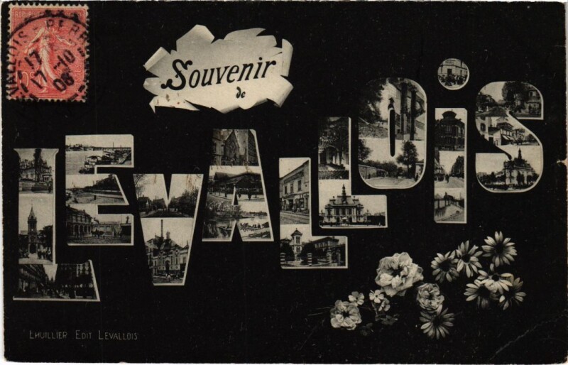 Carte postale ancienne Levallois souvenir