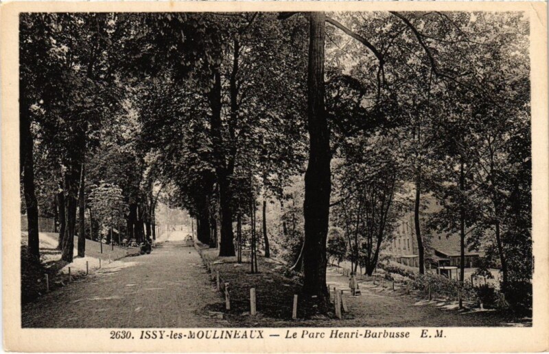 Carte postale ancienne Issy les Moulineaux Parc Henri Barbusse à Issy-les-Moulineaux