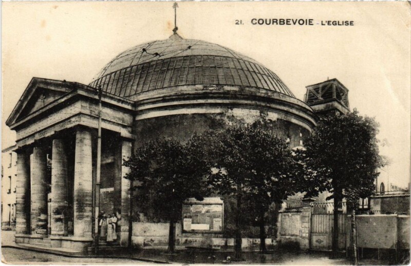 Carte postale ancienne Courbevoie Eglise à Courbevoie