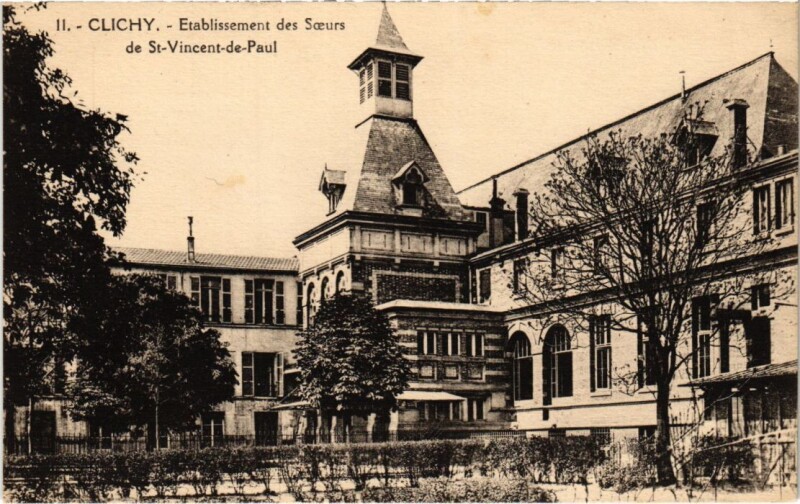 Carte postale ancienne Etablissement des Soeurs de Saint-Vincent-de-Paul à Clichy