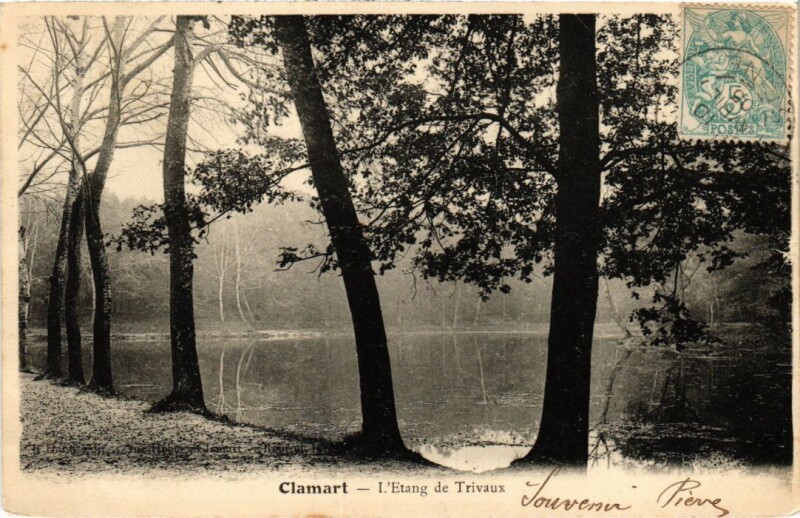 Carte postale ancienne Clamart Etang de Trivaux à Clamart