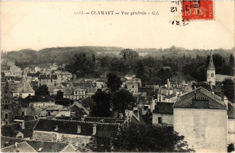 Carte postale ancienne Clamart vue generale à Clamart