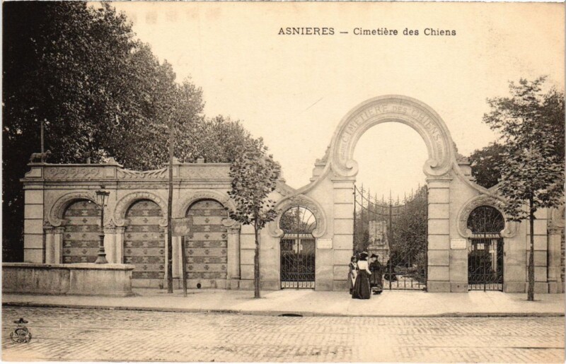 Carte postale ancienne Asnieres Cimetiere des Chiens