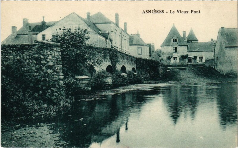 Carte postale ancienne Asnieres Le Vieux Pont