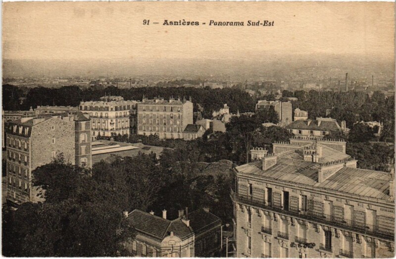 Carte postale ancienne Asnieres panorama