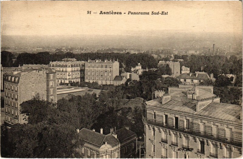 Carte postale ancienne Asnieres panorama
