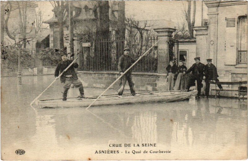 Carte postale ancienne Asnieres Le Quai de Courbevoie à Courbevoie