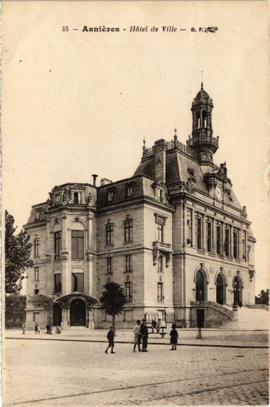 Carte postale ancienne Asnieres Hotel de Ville