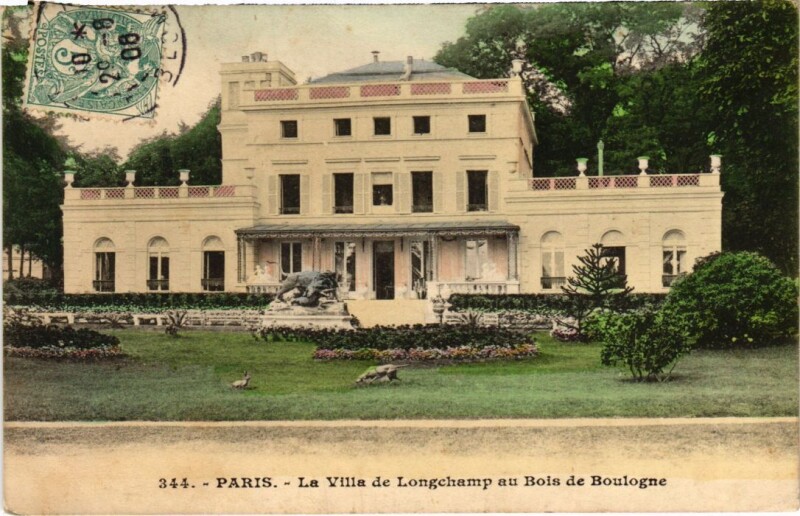 Carte postale ancienne La Villa de Longchamp au Bois de Boulogne à Paris 16e