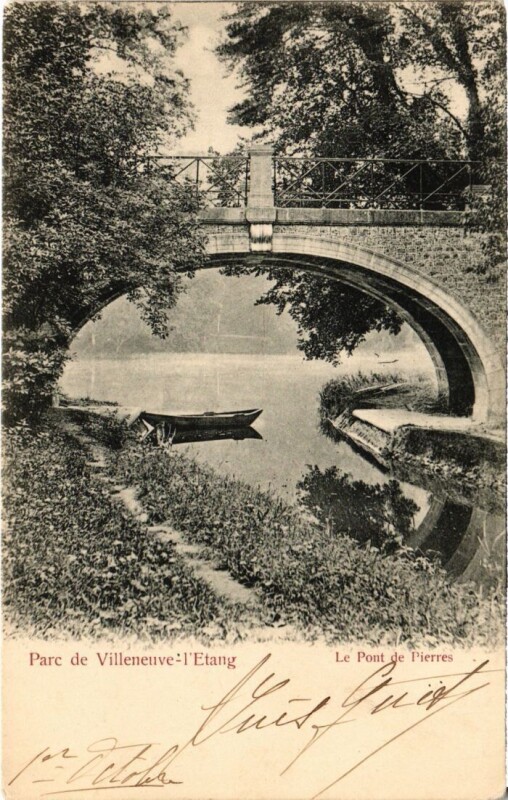 Carte postale ancienne Parc de Villeneuve l'Etang