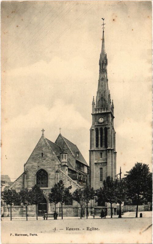 Carte postale ancienne Vanves Eglise à Vanves
