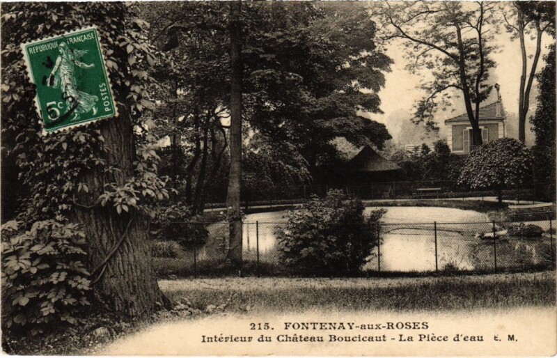 Carte postale ancienne Fontenay aux Roses Interieur du Chateau Boucicaut à Fontenay-aux-Roses