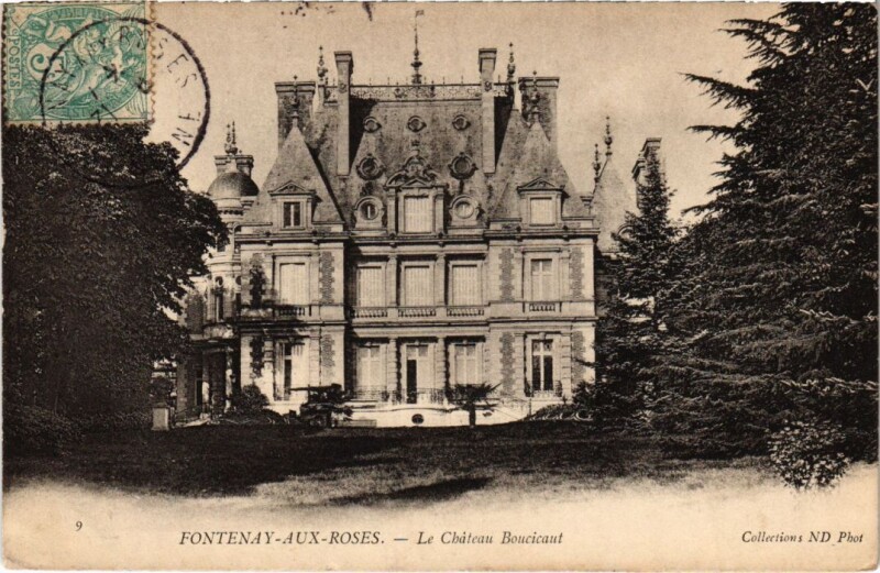 Carte postale ancienne Fontenay aux Roses Chateau Boucicaut à Fontenay-aux-Roses