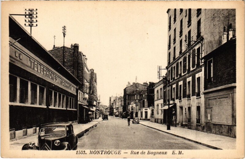 Carte postale ancienne Montrouge Rue de Bagneux à Bagneux