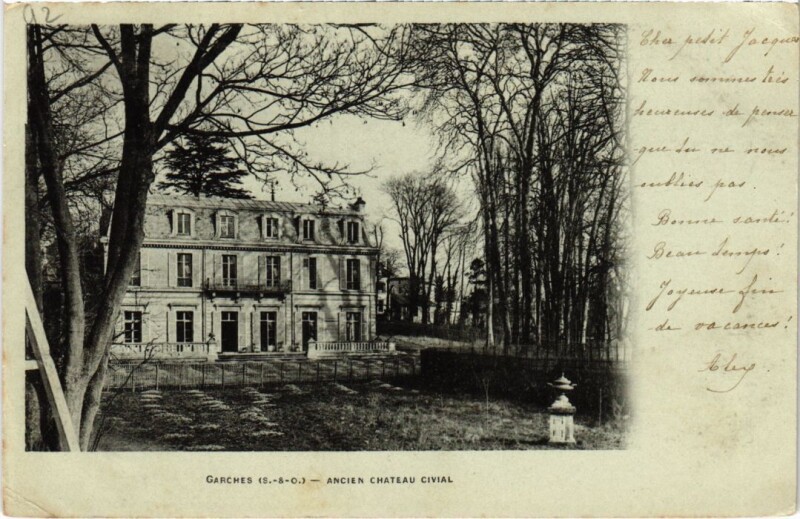 Carte postale ancienne Garches Ancien Chateau Civial à Garches