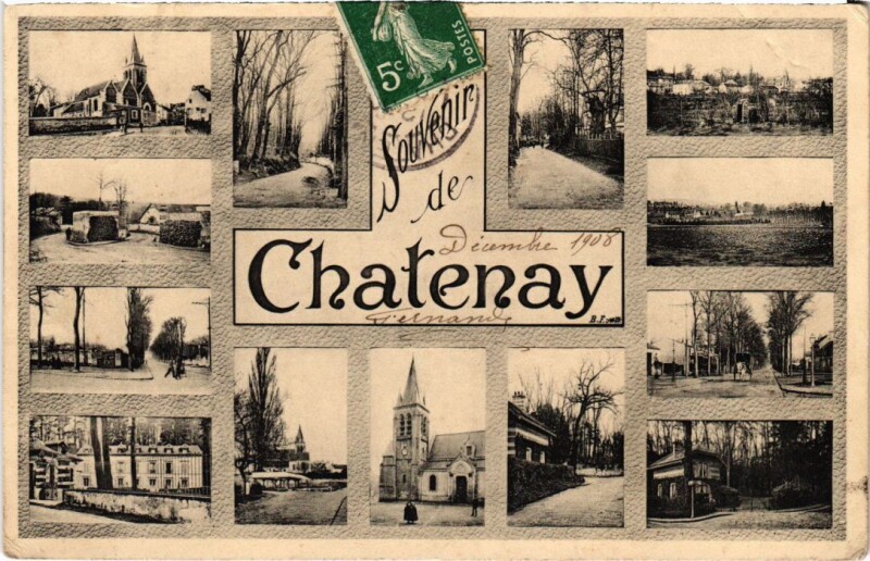 Carte postale ancienne Chatenay souvenir