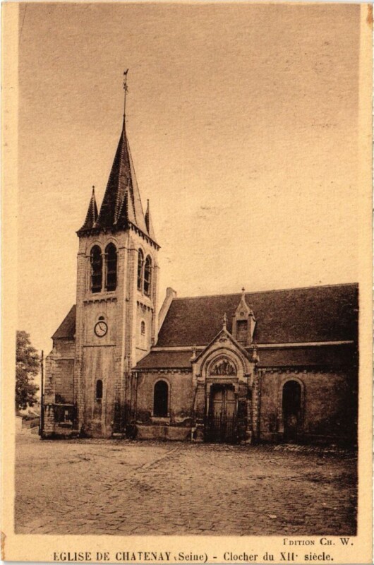 Carte postale ancienne Eglise de Chatenay