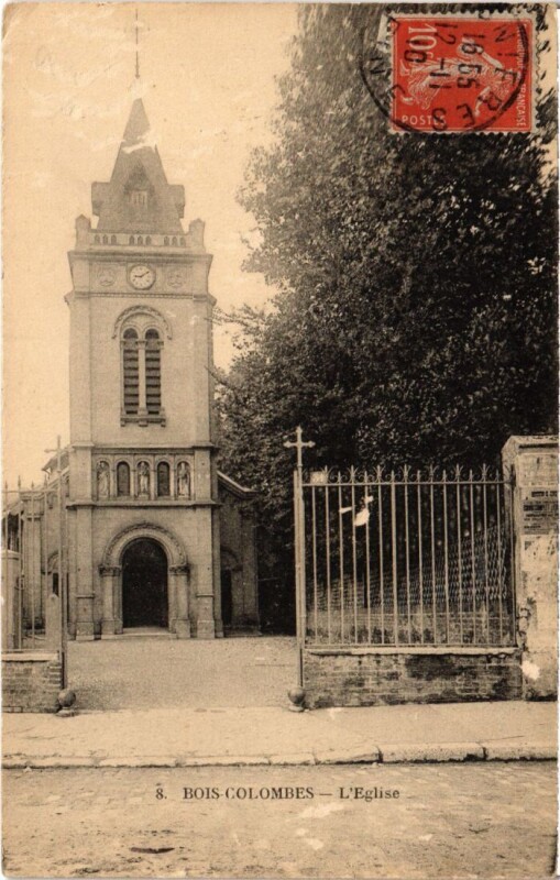 Carte postale ancienne Colombes Eglise à Colombes