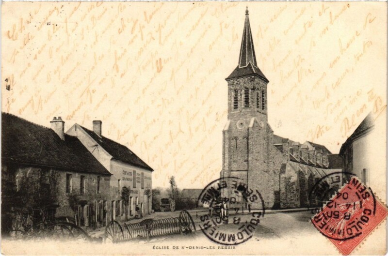 Carte postale ancienne Saint Denis les Rebais Eglise France à Rebais