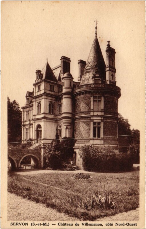 Carte postale ancienne Servon Chateau de Villemenon France à Servon